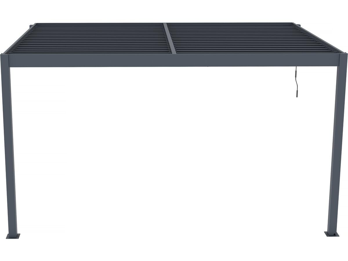 Pergola addossata in alluminio "Windsor" - Grigio antracite - 3 x 4 m