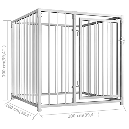 vidaXL Outdoor Hundezwinger 200x200x100cm Hundekäfig Hundehaus Hundehütte – Bild 8