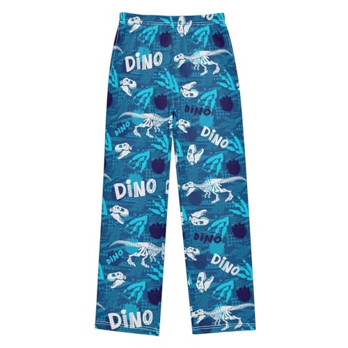 Pajamas Pants Soft Dinosaur Long Sleep Pjs Lounge Pajama Bottoms Elastic Waist with Pockets