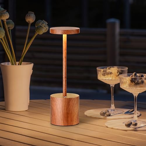 SAKRINGT 2 Pack Cordless Table Lamp Rechargeable,5000mAh Battery Operated Portable LED Table Light,Dimming Desk Lamp for Patio/Restaurant/Outdoor