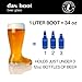 Domestic Corner - Das Boot - Quality Glass Beer Boot Mug for Oktoberfest Celebrations, St. Patrick's Day, Bachelor or Bachelorette Festivities, Holds Over 2 Beers