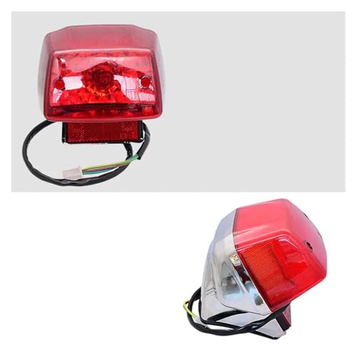 Lámpara trasera de motocicleta con lente resistente para Suzuki GN125 5