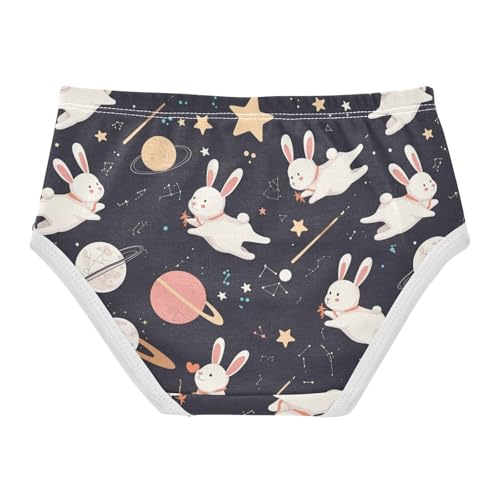 Wusikd Space Stars Girls' Underwear Cotton Moon Planet Girls Briefs Soft Toddler Underwear 2T2