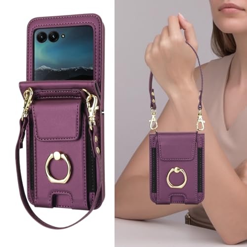 Coque Moto Razr 40 Ultra Asuwish finition premium violet foncé minimaliste