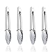 Mini Stainless Steel Salad Appetizer Catering Buffet Serving Utility Tongs with Sliding Locking Rings, Scalloped Tip, 7 Inches, Set of 4