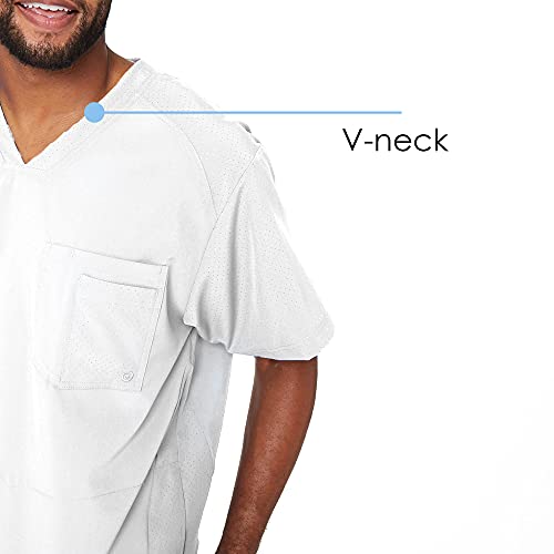 Barco One Bot040 Men's Vortex Scrub Top White 2Xl #TOP2