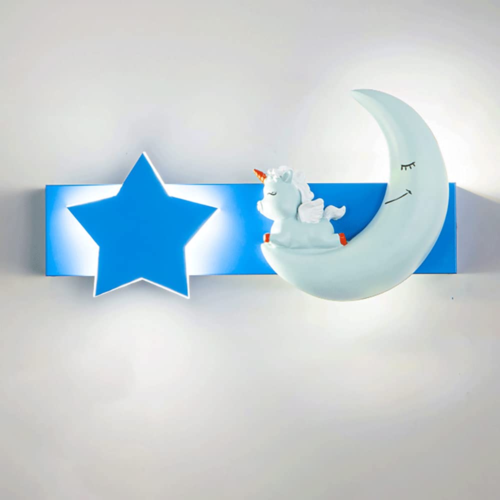 Lámpara de pared junto a la cama para dormitorio infantil de metal