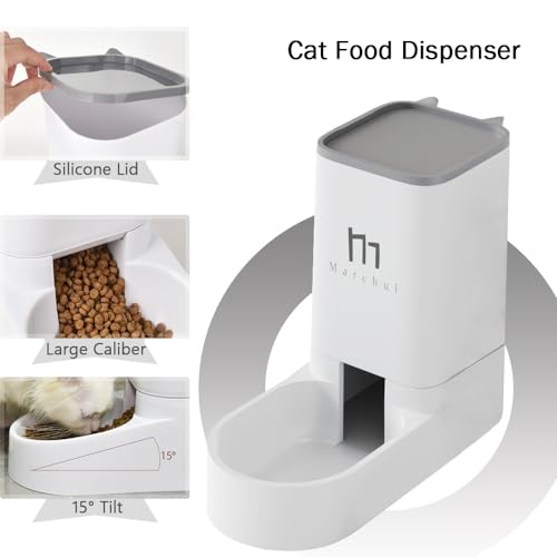image for Marchul Cat Feeder and Water Dispenser Set with Silicone Mat, Automati