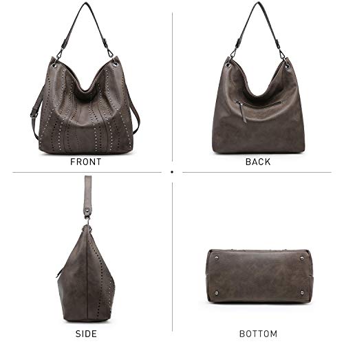 Bolso hobo grande de cuero vegano para mujer miniatura 3