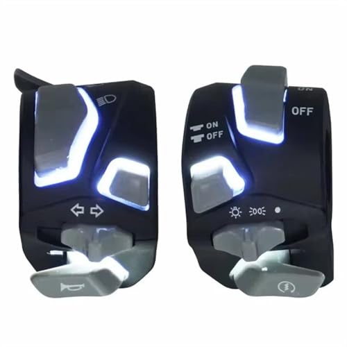 Interrupteur de guidon de moto 22mm universel pour phares et klaxon