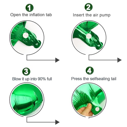 Green Number 27 Balloon 40 inch, 27 Number Balloons, 27th Green Birthday Decorations, 27 Year Old Women Men Green Party Supplies, St. Patrick's Day Games Theme Birthday Decorations - 6