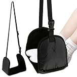 Airplane Footrest Adjustable Hanging Footrest Hammock Portable Plane Leg Rest Foldable Memory Foam Plane Foot Hammock Office Footrests for Airplane Travel Flight Train Office Fulasun