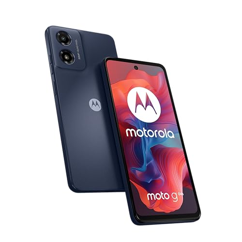 Moto g04s 8GB (4GB+4GB RAM Boost)/64GB negro, España, cámara 50MP con IA, pantalla ultrabrillante 90 Hz, Dolby Atmos®, batería 5000 mAh, lector de huellas lateral, desbloqueo facial, incluye cargador.