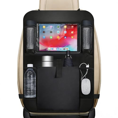 Jasjfasd Protection Siege Voiture Enfant, Organisateur Voiture Arrière avec Espace Rangement, Impermérable Dossier Housse Protections Sièges pour Auto...