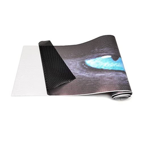 Lanzmyan Front Windshield Banner Decal Vinyl Front Sunshade Rear Visor Strip Sticker 3D Decoration Sticker Universal For 52.4'' X 8.3'',Leopard Eye #TOP5