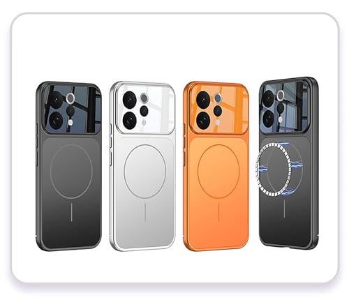 Image of BOUNCEBACK Shockproof Rubber + Glass Hybrid Back Case Cover Support Mag - Charge for Vivo V70 / Vivo V70 Elite - Silver