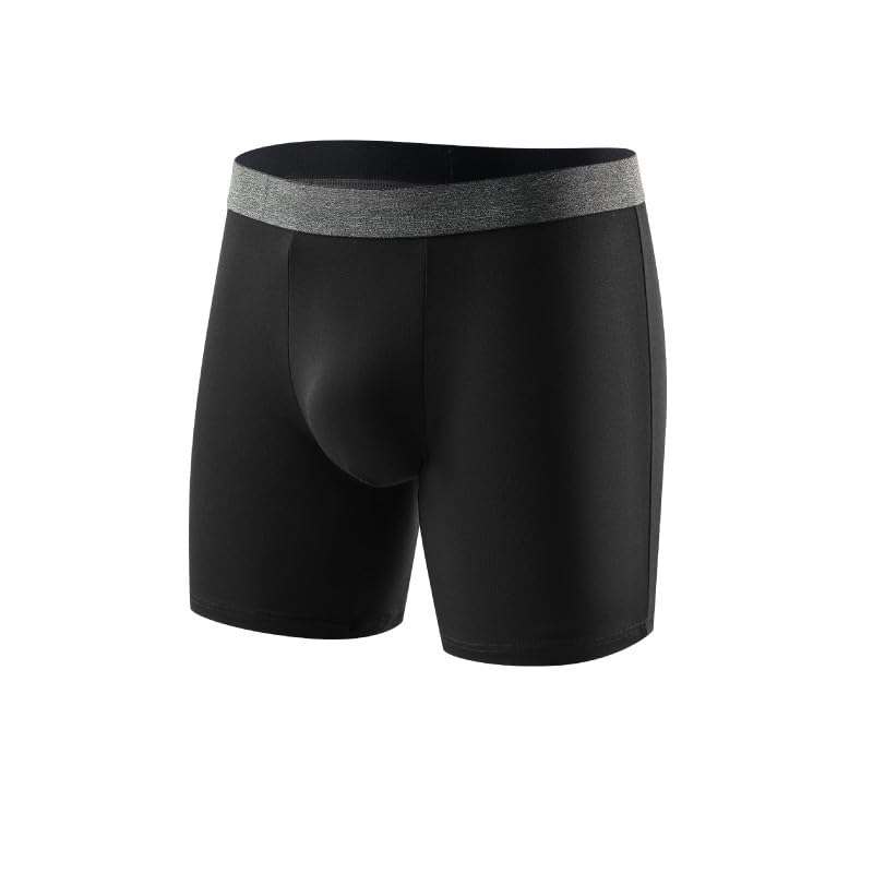 Mens Underwear Boxer Briefs, Comfortable Breathable, Pack of 3（88024-Black-dark grey-light gray）2