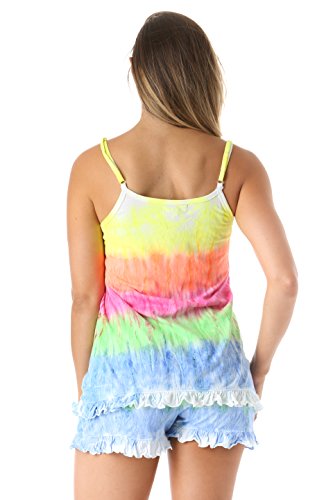 Just Love Tie Dye Pajama Short Set with Ruffle Detail3