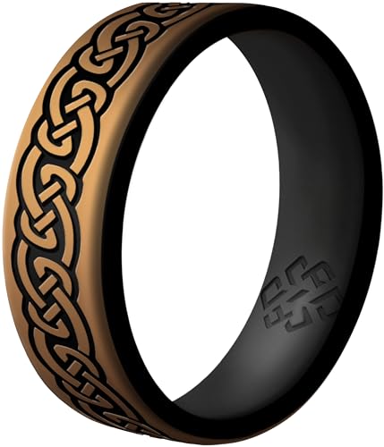 Knot Theory Celtic Butterfly Sailor Infinity Silicone Ring for Men Women - Breathable Dual Layer Comfort Fit 6mm Bandwidth