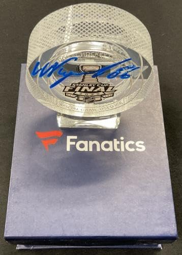 NIKITA KUCHEROV Signed 20’ Stanley Cup Final Game-Used Ice Puck FANATICS B057969 - Autographed Other Game Used NHL Items