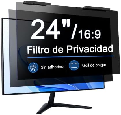 Pack de 2 Protector de Privacidad Colgante Sin Adhesivo para Moni...