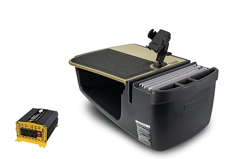 AutoExec Efficiency GripMaster Car Desk for Your Vehicle Workstation and Mobile Office, Mojave, with 400 watt Power Inve