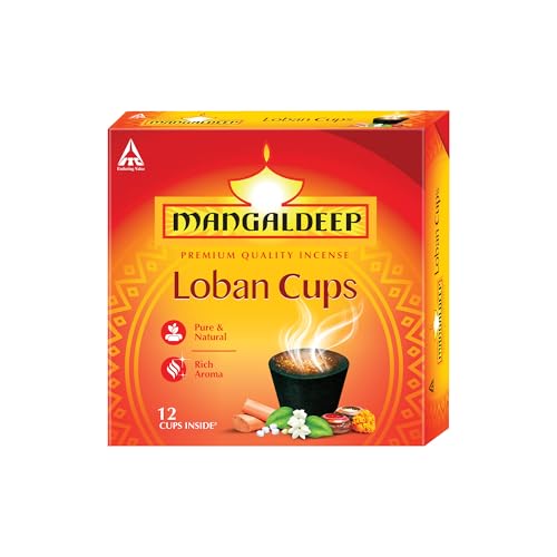 Image of Mangaldeep Loban Cups - Pure & Natural - Rich Aroma (12 Cups)