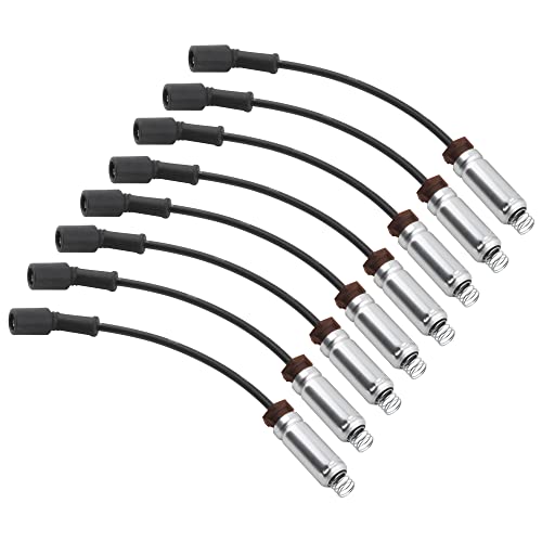 Boxi Set Of 8 Ignition Spark Plug Cable Wire Set Fits For 2000-2006 Cadillac Escalade Chevy Avalanche Silverado Suburban Gmc Sierra Tahoe Gmc Yukon Hummer H2 (4.8L 5.3L 6.0L V8) 12192133 748Gg 7873 #TOP1