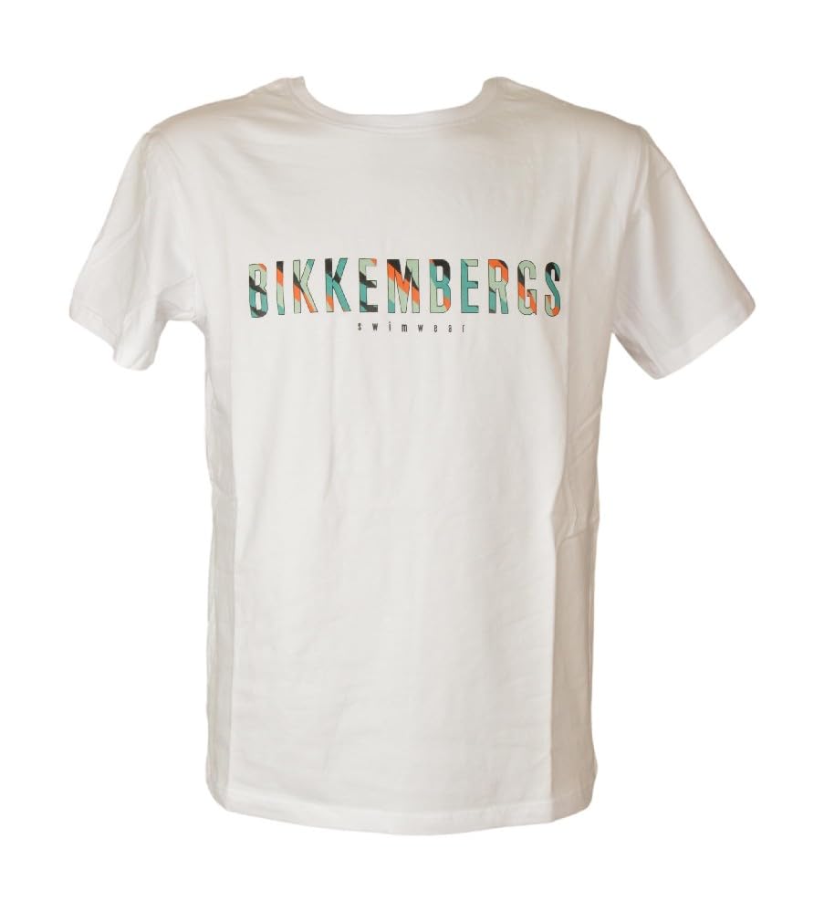 T-Shirt Coton Homme Bikkembergs manches courtes col rond imprimé BKK25MTS04