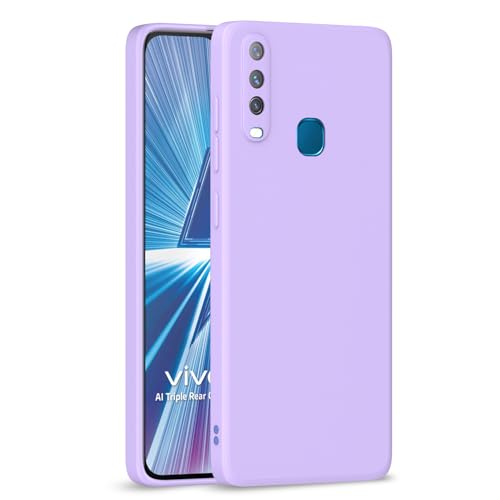 Image of Outlouders Back Cover for Vivo Y12 / Vivo Y15 / Y17 / Vivo U10 | Camera Protection | Durable Soft Matte Silicone Bumper Case (Purple)