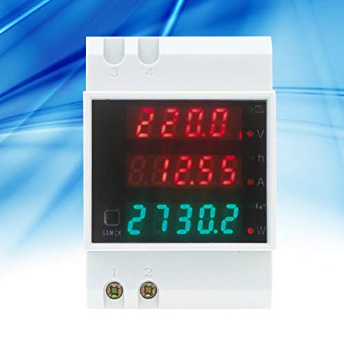ULTECHNOVO Medidor de Energia Medidor de Energia de AmperÃ­metro de InstalaÃ§Ã£o Em Trilho Medidor d