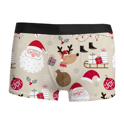 Qmfvqi Weihnachten Boxershorts Herren Lustig Druck Weihnachts...