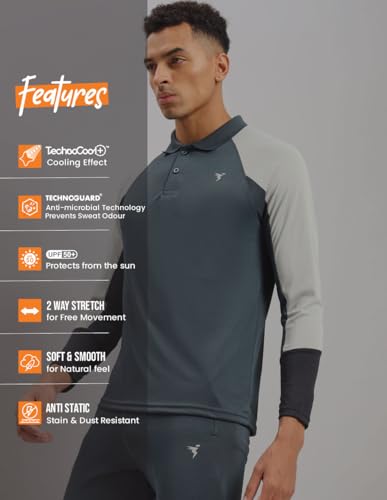 Image of TECHNOSPORT P669 Mens Collar Ful SLV Regular Fit