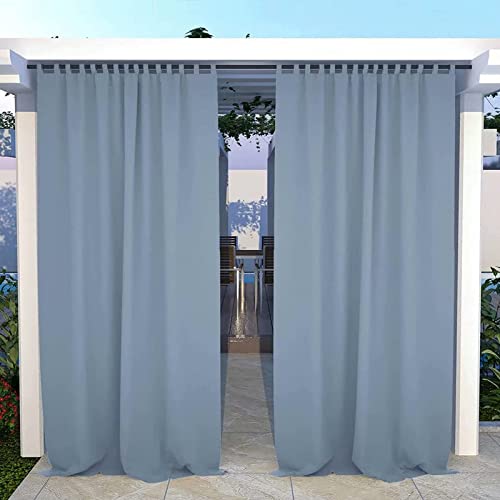 Duronet - Waterproof & Sun Blockage Outdoor & Indoor Deorative Semi Blackout Windproof Loop Curtains (Grey, 4.5 X 8 Feet, Polyester), Pack of 2-image-32