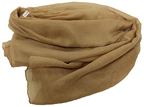 Kuldip Maxi Pashmina Style Scarf Stole With Gold Glitter.