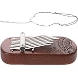 Healifty Holz Daumenklavier Kleiner Kalimba 8 Töne Tragbares Finger Daumenklavier für Anfänger mit Präzisem Klang Leichtes Kompaktes Musikinstrument für Zuhause und Unterwegs