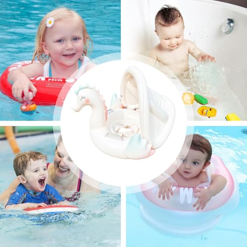 Bouée piscine gonflable avec auvent pliable pour lac et rassemblements