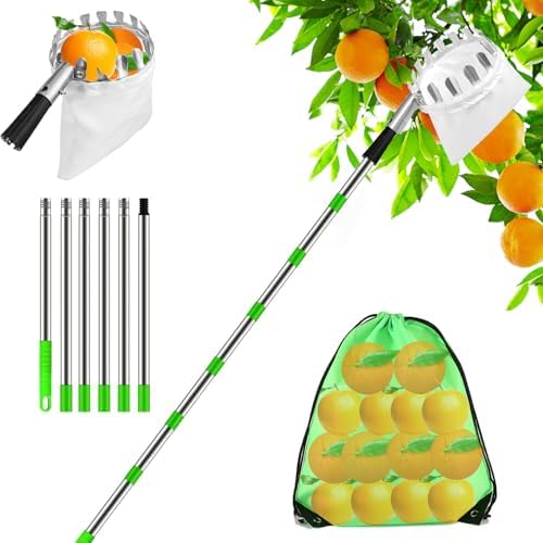 Obstpflücker Ø16cm, 2.6M Apfelpflücker, Kirschenpflücker mit