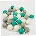 CAXUSD 2m Ball Wool Felt Ball Pendant Wall Decor for Playroom Neutral Home Birthday Party Grey