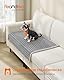 Feandrea Hundedecke, wasserdichte Decke, M, 102 x 73 cm, für Minihunde, kleine Hunde, beidseitig verwendbar, Hundesofa waschbar, Taubengrau-hellgrau PPB034G01