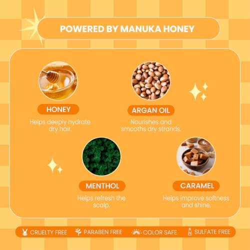 Image of Luseta Manuka Honey Shampoo for Dry & Dull Hair, Moisturizing 16.9 Oz | Deep Hydration, Frizz Control, Gentle Cleansing, Smooth Shine, Soft Finish, Sulfate Free