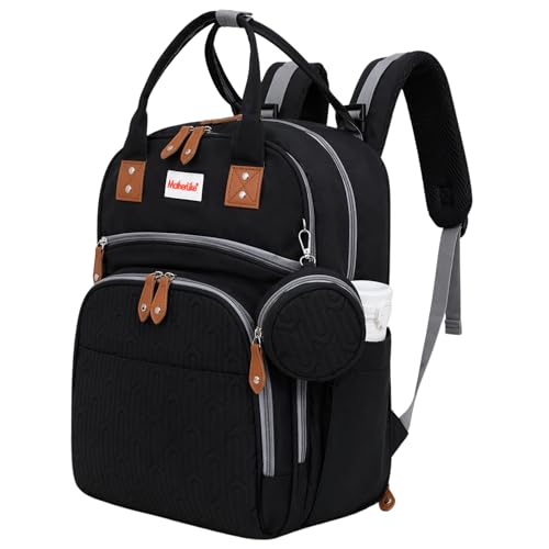 Image of Diaper Mommy Bags For Mothers for Travel - Hospital Baby Maternity Bag for Delivery Women - New Born Baby Essentials - Water-Resistant Fabric & Insulated Bottle Holders - 21 L, 14 Pockets