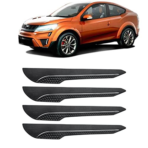 Image of AOSIS-Car Bumper Protector /Bumper Guard for Mahindra XUV Aero with Single Chrome Stripe (4-Pcs)