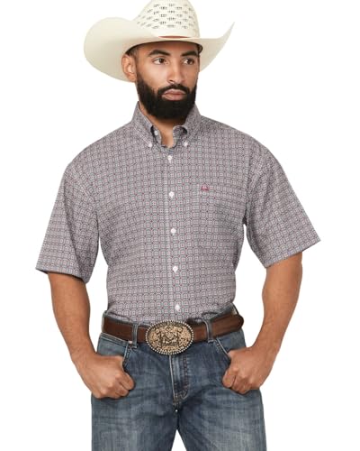 Cinch Men's Medallion Print Short Sleeve Button-Down Performance Western Shirt - MTW174150X 3X