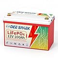 12V LiFePO4 Battery 100Ah, Lithium Batteries with Upgraded 100A BMS, UP to 4000+ Rechargeable Deep Cycles, Grade A Cells, for Marine, Camper, RV, Solar Power, Boat, Trolling Motor