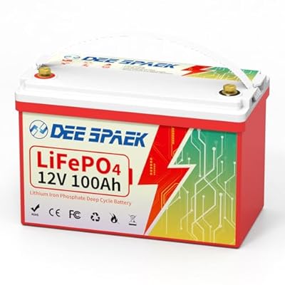 12V LiFePO4 Battery 100Ah, Lithium Batteries with Upgraded 100A BMS, UP to 4000+ Rechargeable Deep Cycles, Grade A Cells, for Marine, Camper, RV, Solar Power, Boat, Trolling Motor