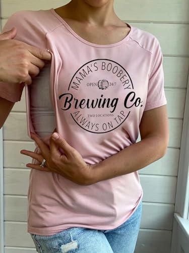 image for AEARGIV Women Maternity Shirt Comfort Colors Breastfeeding Nursing Fri