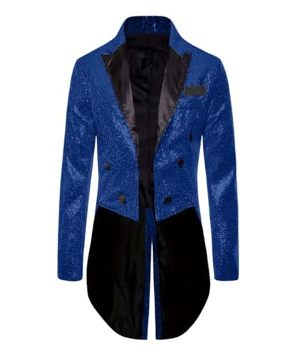 Mens Sequin Suit,Mens Tailcoat Slim Fit Suits Jacket Tuxedo Blazer for Men Concert Proms Party2