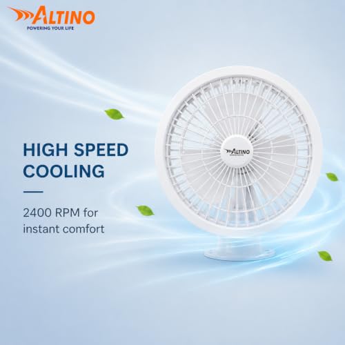 Image of Altino Premuim Powerful Multipurpose Wall cum Cabin /Table Fan for Home & Office| High Air Delivery| Anti-Dust Decorative Star Rated Table Fan | Easy to Clean, 1 Yr Warranty (White, 12 Inch)