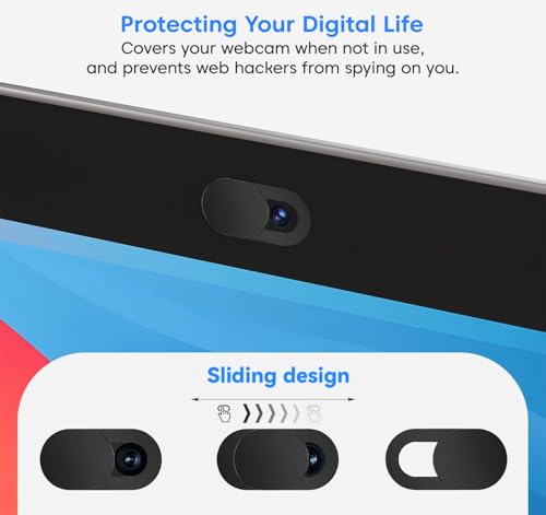 Image of Sounce Laptop Camera Cover Webcam Cover Slider Ultra Thin Privacy Protection Slide Blocker for Laptop PC MacBook Tablet Smartphone iPad iPhone All-in-One Desktop PS4 Strong (Pack of 10 Pieces)